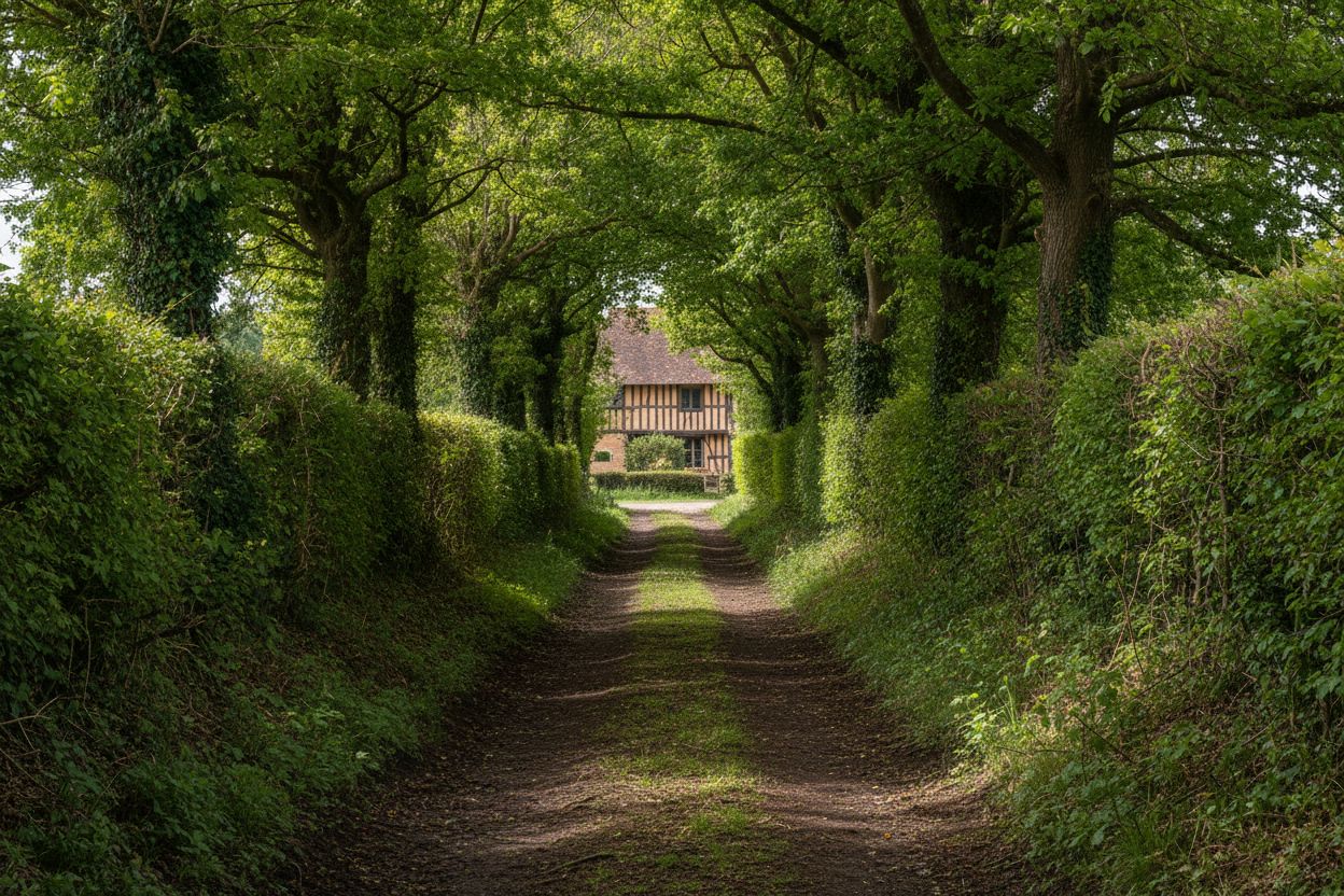 Un chemin creux du pays d'Auge